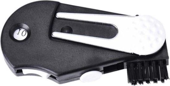 Golf accessoire - Pitchfork set - Golfen verbeteren - 4-in-1 tool - S - Zwart