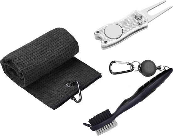 Golf Accessoires Cadeau - Pitchfork - Golfballen Handdoek Golfborstel van Perfection Pro