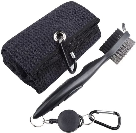 Golf Accessoires Pakket - Golfclub Reinigingsborstel en Handdoek - 2 stuks van GOLF