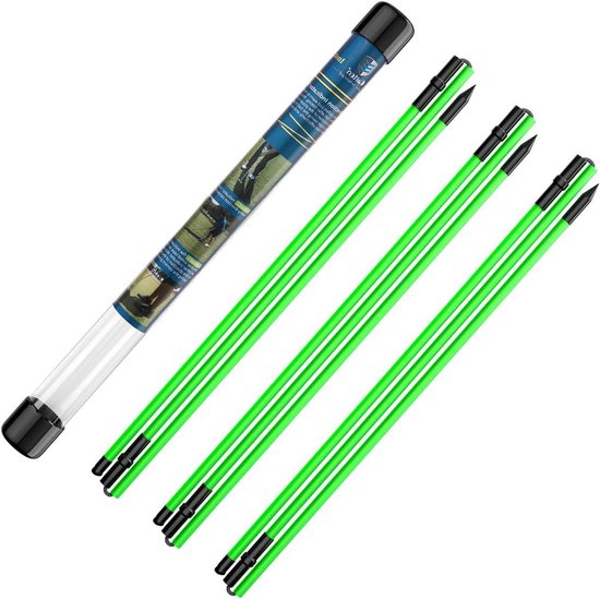 Golf Alignment Sticks - Oefenstokken Golf - Golfswing Verbeteren - Inklapbaar Ontwerp - 3 Stuks 122 cm - Groen van GOLF