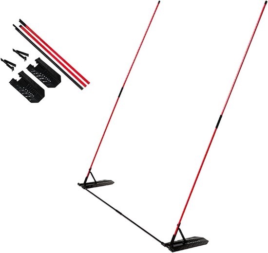 Golf Alignment Sticks - Swing Correctors - Golf Training - Verstelbare Hoeken - 707 cm - Rood Zwart