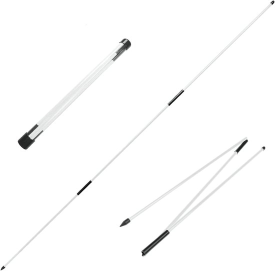 Golf Alignment Sticks - Swing Trainer Staven - Golfslag Verbeteren - Opvouwbaar Ontwerp - 122 cm lang - Wit