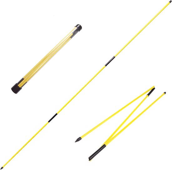 Golf Alignment Stokken - Swing Trainer Hulpmiddel - Verbeter Golfhouding - Opvouwbaar Inklapbaar - Set van 2 stuks - Geel
