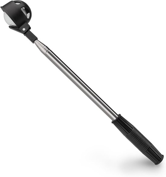 Golf Bal Retriever - Telescopische Scoop - Bal Oppakken - Automatische Vergrendeling - 280cm Lengte - Zilver Zwart