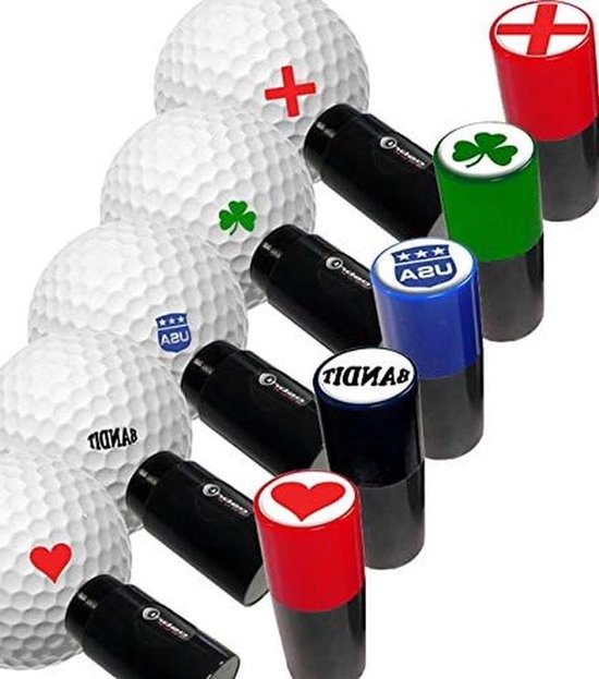 Golf Bal Stempel - Bal Markering - Bal Identificeren - Permanente Inkt - 150+ Afdrukken - Zwart van Merkloos