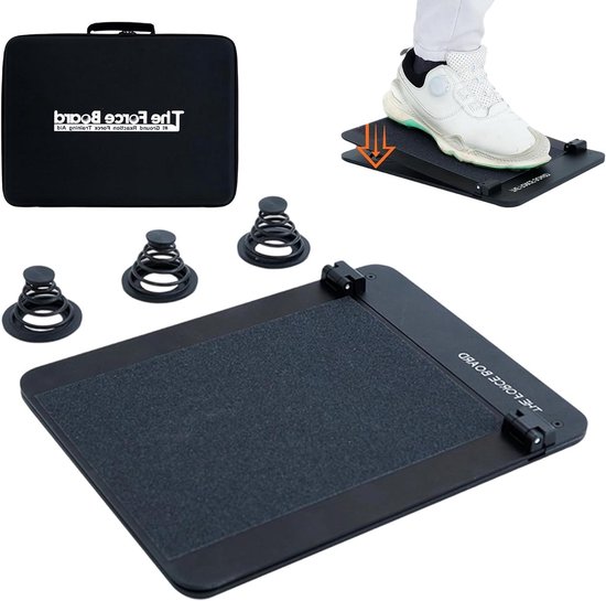Golf Balansbord - Swing Trainer - Swing Verbetering - Elastische Veren - 45x30 cm - Zwart