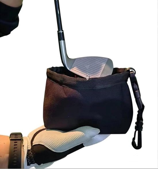 Golf Ball Cleaning Bag - Golf Club Cleaning Bag - Portable Waterproof Golf Ball Cleaner - Golf Accessories van Merkloos