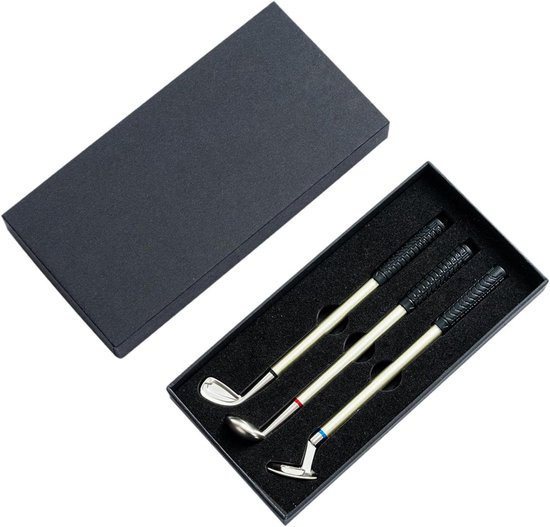 Golf Balpen Set - Mini Club Pennen - Bureau Decoratie - Club Vorm Ontwerp - 3 Stuks - Meerdere Kleuren van GOLF