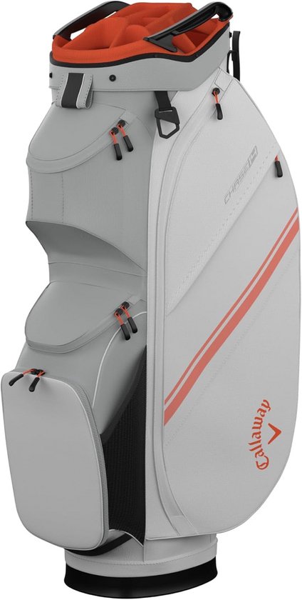 Golf Cart Bag 14 Vakken - Wit Zilver Oranje van Merkloos