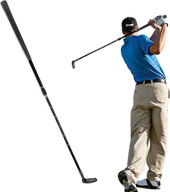 Golf Chipper - Chip Putter - Golfspel Verbeteren - Verstelbare Lengte - 56-94 cm - Zwart van Merkloos