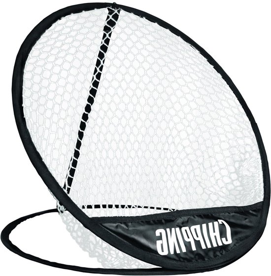 Golf Chipping Net - Oefennet Golf - Golfvaardigheden Verbeteren - Pop-Up Montage - 53cm Diameter - Zwart/Wit