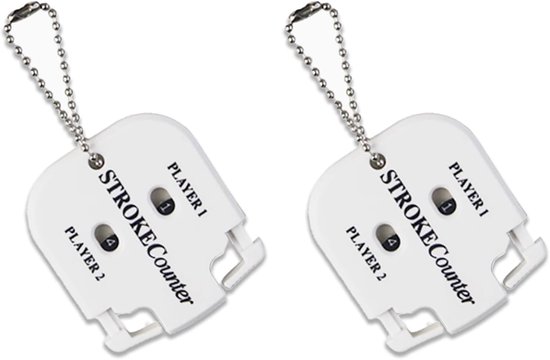 Golf clicker teller set van 2 - handmatige score teller - met sleutelhanger - ideaal voor golfspelers - ShopVlot