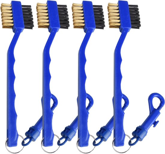 Golf Club Borstel - Club Reiniger - Golfspel Verbeteren - Dubbelzijdige Groefreiniger - One size - Blauw