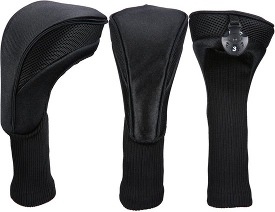 Golf Club Cover Zwart - Golfclub Covers - Headcovers - Golf Spullen- Golf Accessoires - Golf Headcovers van YOSH.