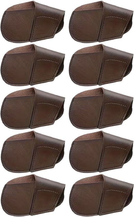 Golf Club Covers IJzer Bruin – Golf Headcover Set – Bescherming voor je IJzers - Golfclub Covers - 10 stuks - Leer - Golf Accessoires - Golf Headcovers - Golf Spullen