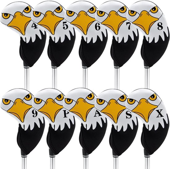 Golf Club Covers Waterdichte Golf Club Iron Cover Golf Iron Head Covers Golf Club Iron Headovers Wiggen Covers 10 stks/set Golf Hoofd Covers