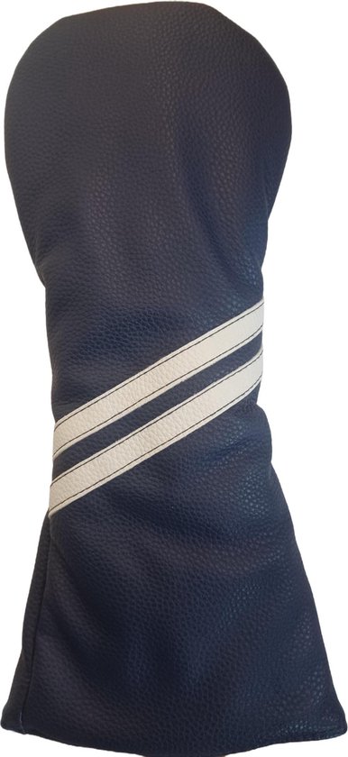 Golf Club Headcover Double-Stripe - Golfclub Covers - Donker Blauw- Headcovers-Golf Spullen- Driver van BIG TEETH