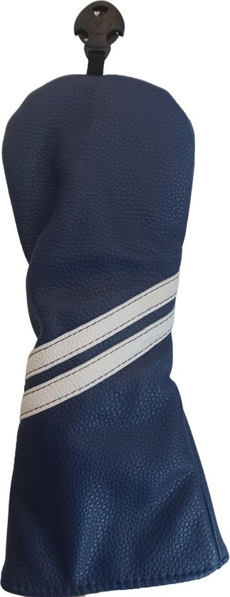 Golf Club Headcover Double-Stripe - Golfclub Covers - Donker Blauw- Headcovers-Golf Spullen- Hybride/Fairway wood van Merkloos