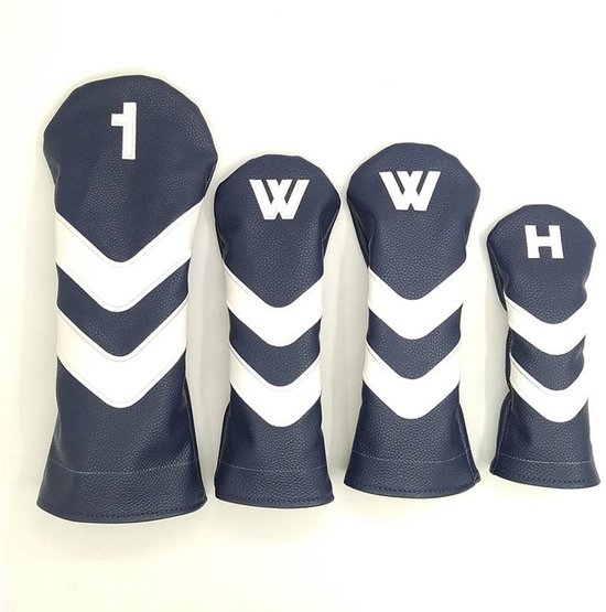 Golf Club Headcover Set - Golfclub Covers - Blauw - Headcovers - Golf Spullen - Driver, Hybride, Fairway wood van LifeGoods