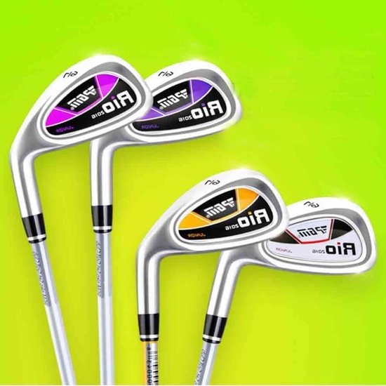 Golf Club IJzer - Junior Golfclub - Golf Techniek Verbeteren - Speciaal voor Beginners - Leeftijd 6-8 - Zilver