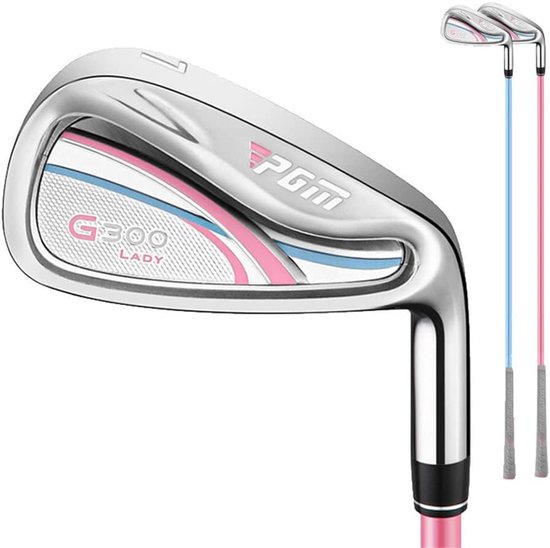 Golf Club Iron - Golfstrijkijzer Dames - Golf Training - 34 Graden Loft - #7 - Roze Blauw