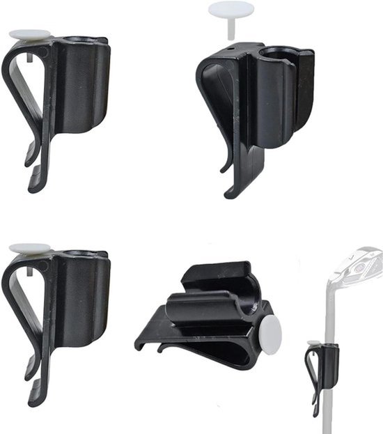 Golf Club Tas Clips - Organizer - 4 stuks - Zwart - Putter Clips - Houder - Golf Club Tas - Geschikt voor Draagtas - Zwart Model - Golf Club Tas Clips 4 stuks Golf Draagtas Putter Clips Golf Tas Klem Houder voor Golf Club Tas Organizer. van Merkloos