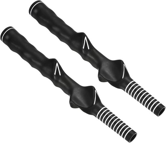 Golf Club Training Grip - 2 Pack - Links Handig - Oefening Hulp - Non-slip Grip Correctie voor Golf Trainer - Beginner - Zwart - Verbeter je techniek - Golfaccessoires