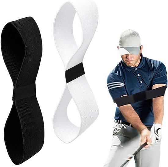 Golf Connection Band Set - Golf Trainingshulpmiddel voor Arm en Swing, Elastische Band voor Houding en Alignement voor Mannen, Vrouwen en Kinderen van Merkloos