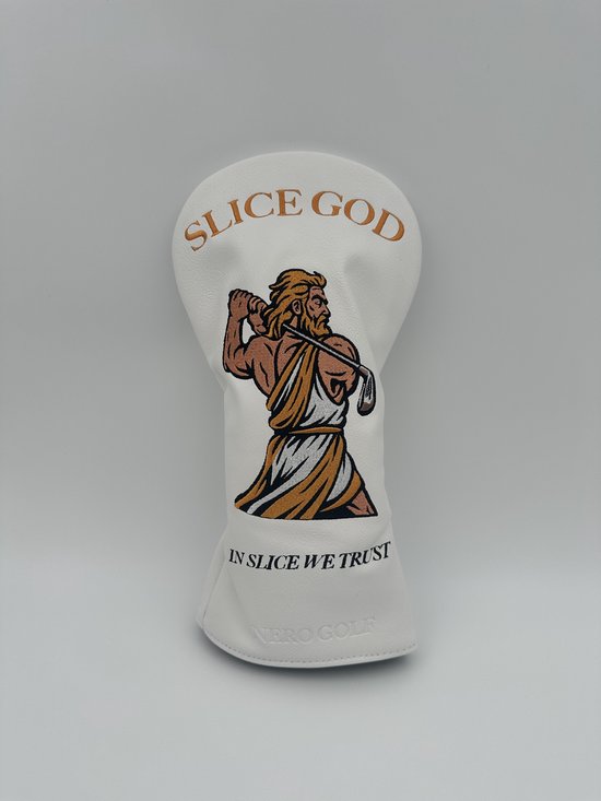 Golf Driver Head Cover Wit - Golf Accessoires - Slice God - Driver Head Cover - Nero Golf van GOLF