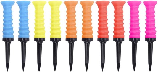 Golf Elastische Tees - 10 Stuks Lichtgewicht Herbruikbare Trainingstees voor Golf van Merkloos