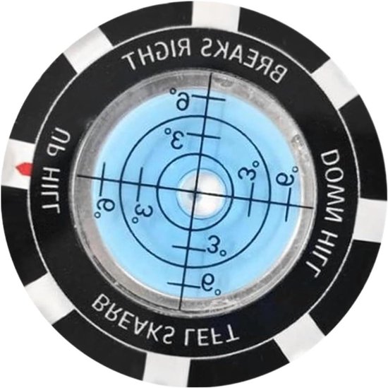 Golf Green Reader - Putting Analysator - Green Lees Hulp - Dubbelzijdige Technologie - 4x4x0.5 cm - Blauw