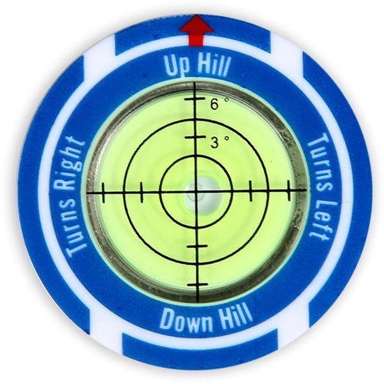 Golf Green Slope Reader met magnetische golfhoedclip, zeer nauwkeurige waterpas voor binnen en buiten. van Merkloos