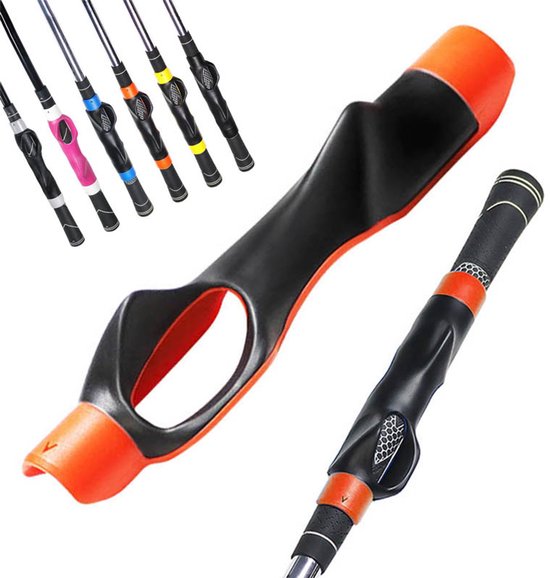 Golf Grip Corrector - Swing Trainer - Golftrainingsmateriaal Voor Verbetering Van Swing Consistentie En Handpositie - Golf Trainingsaccessoire Voor Beginners En Gevorderde Golfers - Oranjerood