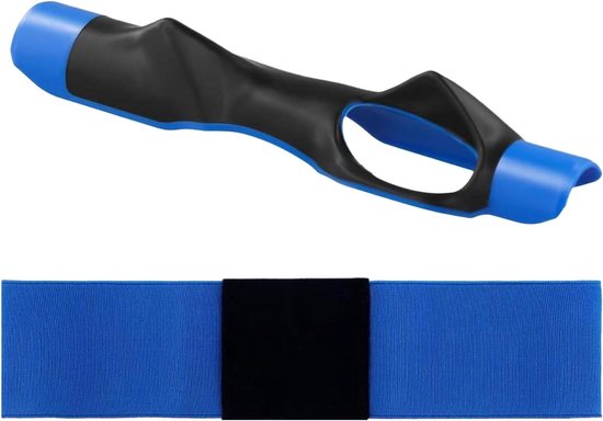 Golf Grip Trainer - Golf Oefenhulp - Golfswing Verbeteren - Ergonomische Handpositie - 155 cm - Blauw