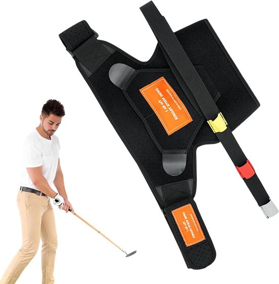 Golf Grip Trainer - Swing Arm Brace - Golf Swing Oefenen - Verbeterde Grip Uitlijning - 32.6 cm Lengte - Zwart van Merkloos