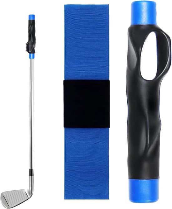 Golf Grip Trainer - Swing Armband Oefen tool - Golf Swing Verbeteren - Juiste Grip Leren - 15.5 cm - Blauw
