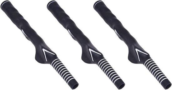 Golf Grip Trainer - Swing Hulpmiddel - Golfvaardigheid Verbeteren - Voor Rechtshandigen - 3 Stuks - Zwart