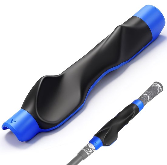 Golf Grip Trainer & Swing Training Aid – Correcte handpositie, verbeterde swingconsistentie en spiergeheugen – Golftrainingshulpmiddel voor oefenen en warming-up voor de ronde - blauw