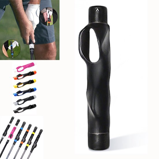 Golf Grip Trainer & Swing Training Hulpmiddel – Golf Trainingshulpmiddel, Golf Grip-set, Golfclubgrips, Golfclubgrip, Grip-trainer voor golfclubs ter ondersteuning van de juiste handpositie van Merkloos