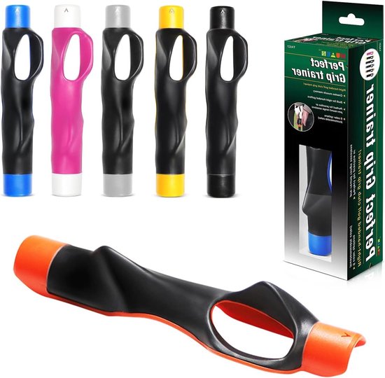Golf Grip Trainer voor Handpositie Correctie, Swing Verbetering en Houdingscorrectie voor Beginners in Oranje van Merkloos