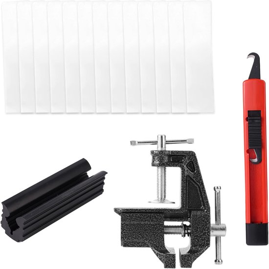 Golf Grip Verwijder Tool Set - Golf Grip Kit voor Hergrijpen - Inclusief Vice Clamp - Retractable Hook Knife - Dubbelzijdige Tape - Rubber Clamp (Geen Oplosmiddel)
