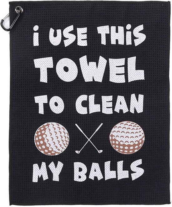 Golf Handdoek Cadeaus voor Mannen - Grappige Kerst Cadeautjes - Golfballen Reiniger en Accessoires voor Vader, Hem en Mannen van Merkloos