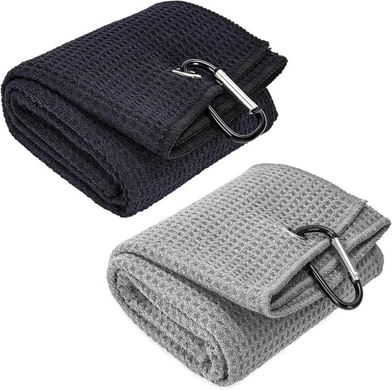 Golf Handdoeken - 2 Stuks - Tri-Fold Microfibre Handdoeken van Purity Wave