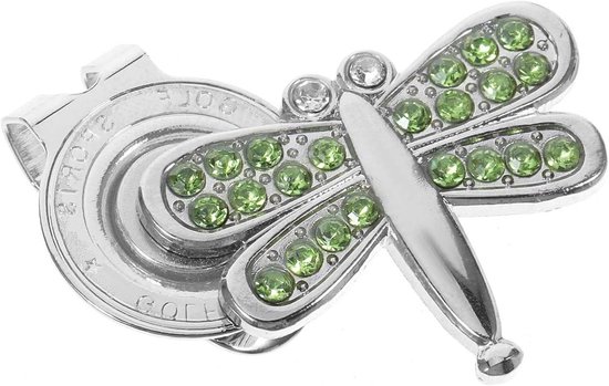 Golf Hoed Clip - Bal Marker - Golfen Markeren - Libelle Ontwerp - 3.4 x 3.2 cm - Groen