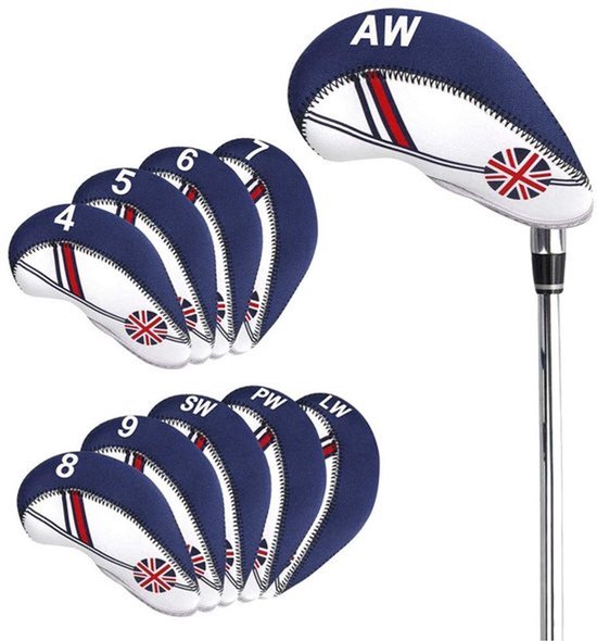 Golf Hoofdhoezen 10 Stuks - Neopreen Hoofddeksels