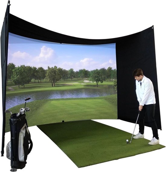 Golf Impact Screen - Projectiedoek Golf - Golf Training - Verdikt Inslag Materiaal - 2x3M tot 3x4M - Wit