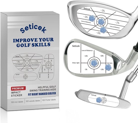 Golf Impact Stickers Trainingsset voor Betere Sweetspot en Consistentie Analyse van GOLF