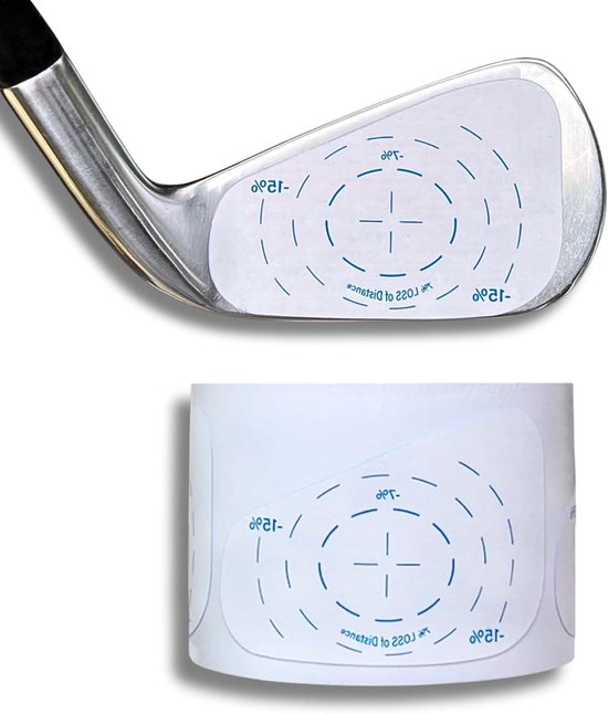 Golf Impact Tape - Balcontact Stickers - Golf Training - Onmiddellijke Feedback - 150 Stuks - Wit
