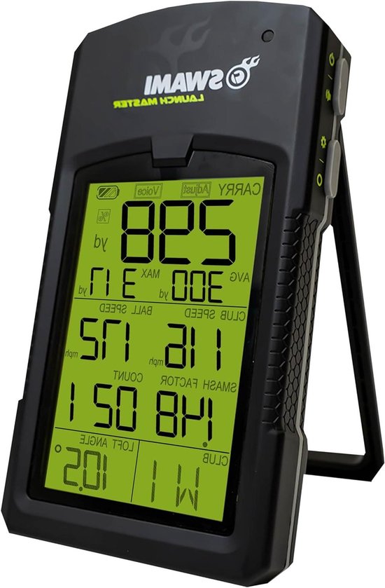 Golf Lancering Monitor - Swing Tracker - Golf Prestaties Verbeteren - Doppler Radar Technologie - 30-420 Yards - Zwart van GOLF