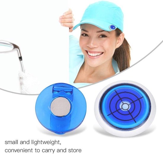 Golf Marker Target Pattern Hat Clip Level Golf Ball Marker Accessories - Blue . van Merkloos